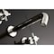 Kingston Brass Roman Tub Faucet, Polished Nickel, Wall Mount KS8026DX - alternate 4